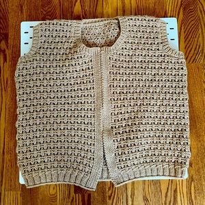 Beige knit vest